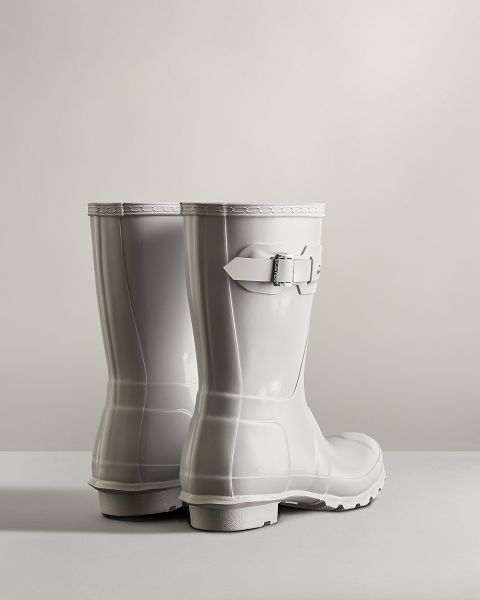 White Hunter Original Short Gloss Women's Rain Boots | Ireland-30271