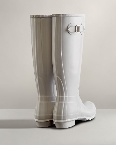 White Hunter Original Tall Gloss Women's Rain Boots | Ireland-83945