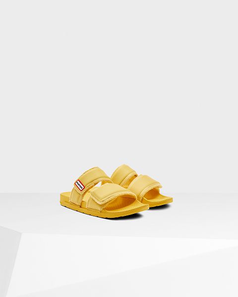 Yellow Hunter Double Strap Women's Slides | Ireland-59746