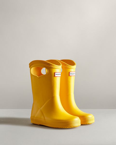 Yellow Hunter First Classic Grab Handle Kids' Rain Boots | Ireland-70614