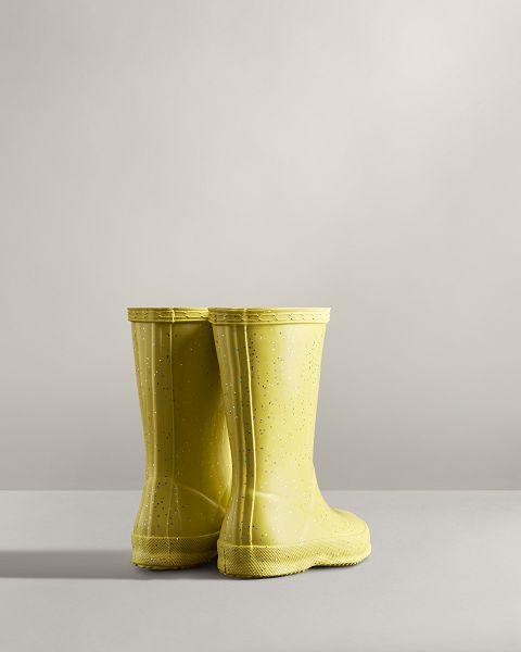 Yellow Hunter First Giant Glitter Kids' Rain Boots | Ireland-92380