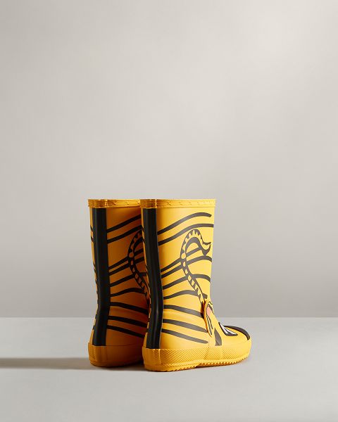 Yellow Hunter First Lunar New Year Tiger Kids' Rain Boots | Ireland-19485