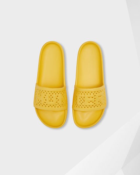 Yellow Hunter Lightweight Moulded Women\'s Slides | Ireland-53079