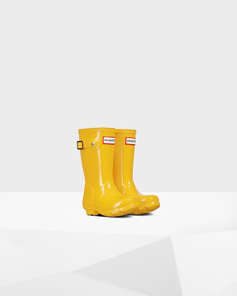 Yellow Hunter Original Gloss Kids' Original Boots | Ireland-67594