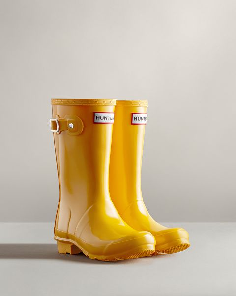 Yellow Hunter Original Gloss Kids' Original Boots | Ireland-80625