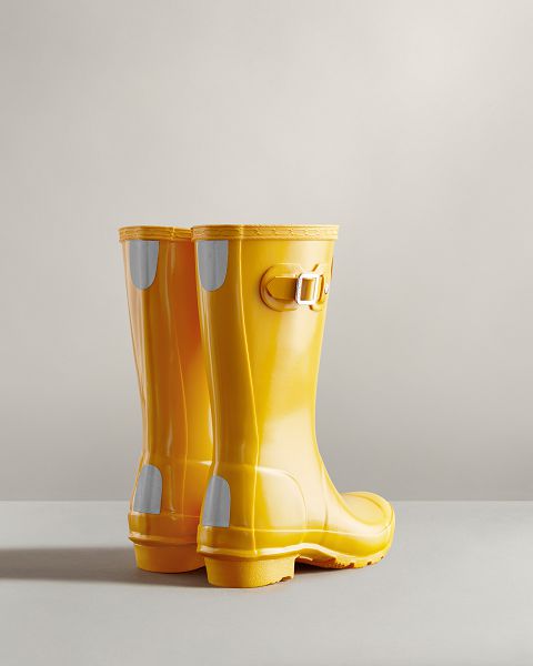 Yellow Hunter Original Gloss Kids' Original Boots | Ireland-80625