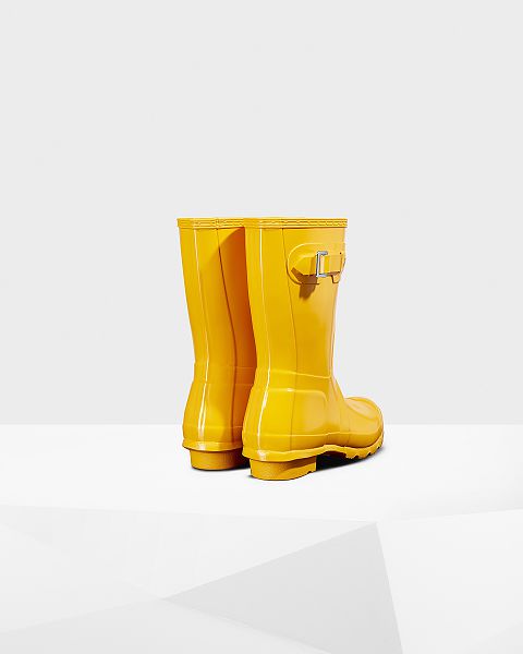 Yellow Hunter Original Short Gloss Women's Rain Boots | Ireland-53076