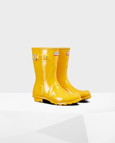 Yellow Hunter Original Short Gloss Women's Original Short Boots | Ireland-81596